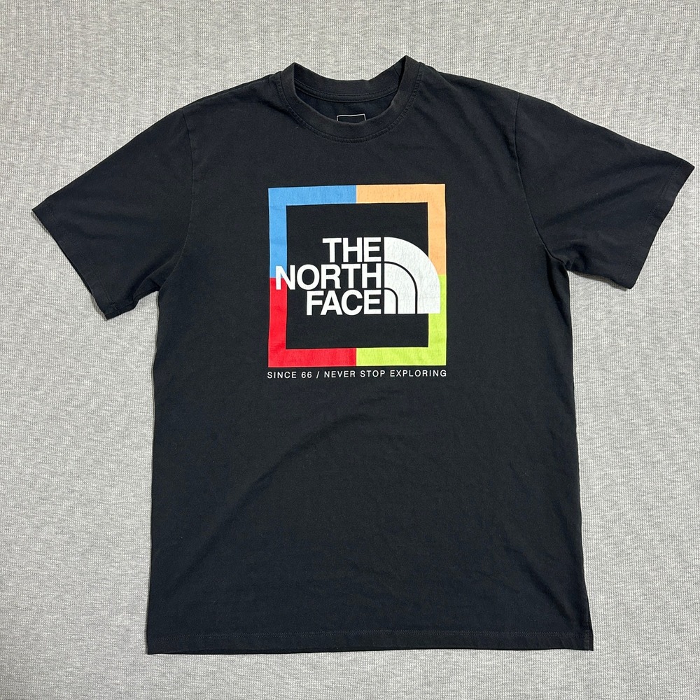 The North Face Black Graphic Logo T-Shirt Regular Fit Mens Large NF0A5J5AY3F